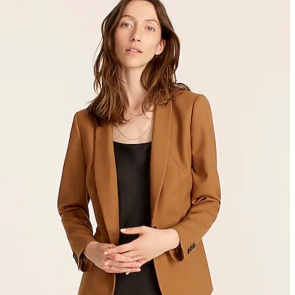 Parke blazer in wool flannel In Hthr Caramel size 8 - Picture 2 of 7